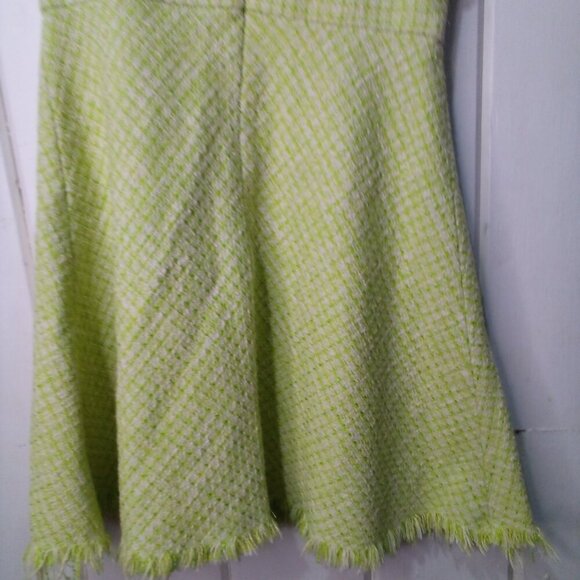 Zara Dress Girls 8 Sleeveless Tweed Raw Rem Green - Picture 16 of 16